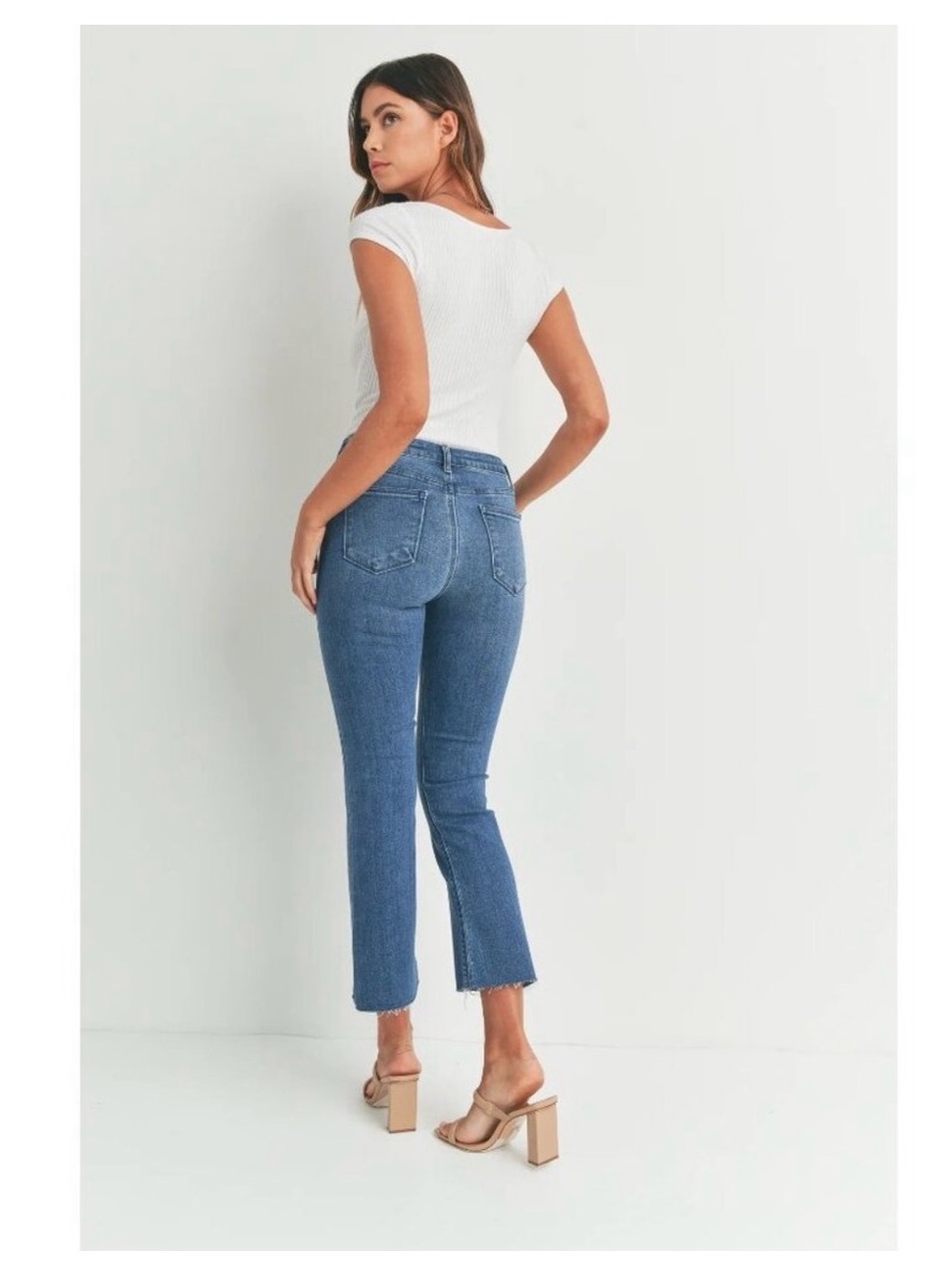 🌺Just Black Denim Cropped Flare Tall - Picture 4 of 8